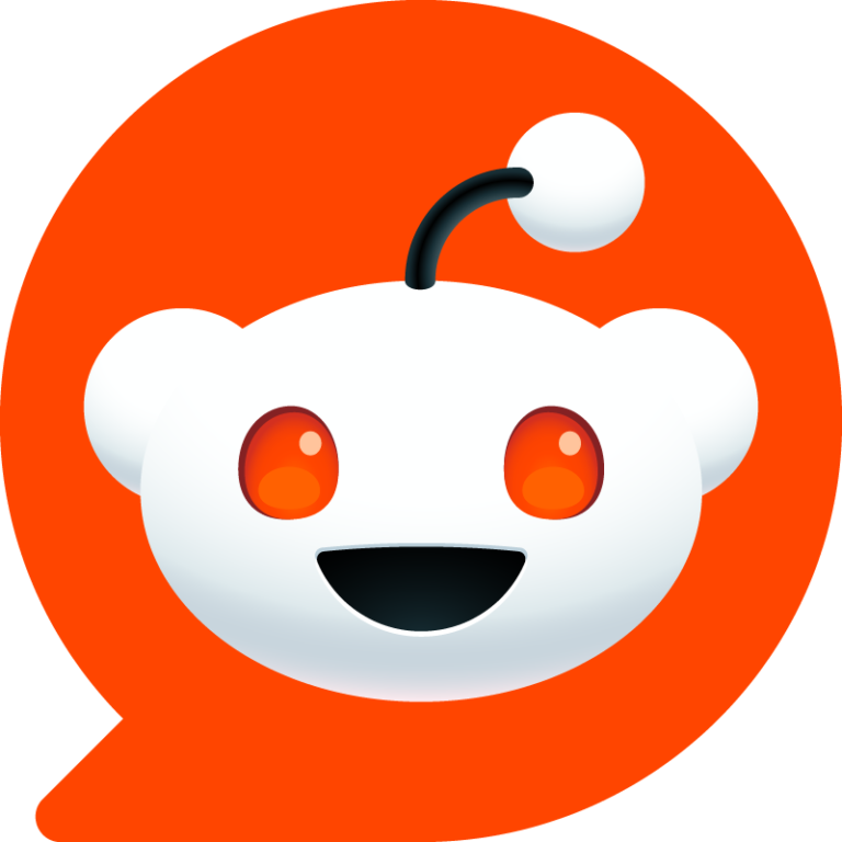 The Reddit Snoo logo inside an orange conversation bubble