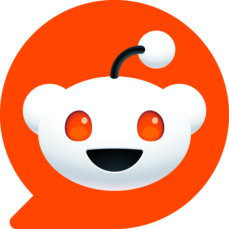 The Reddit Snoo logo inside an orange conversation bubble