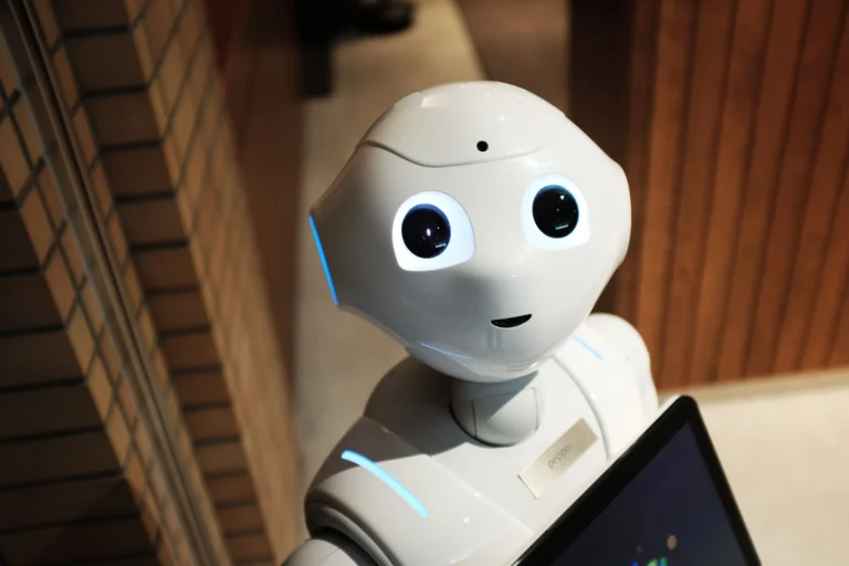 Illustrative file photograph of a Pepper robot rather than a Faraday Future product