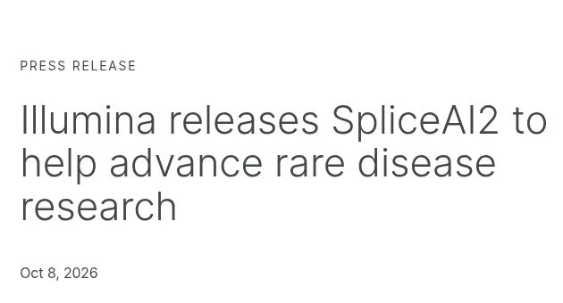 Illumina SpliceAI2 research announcement