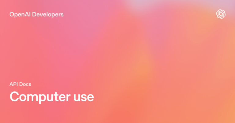 OpenAI documentation artwork for computer use in the Agents API