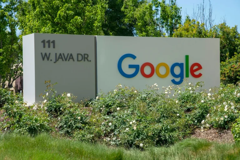 Google sign outside offices on West Java Drive in Sunnyvale