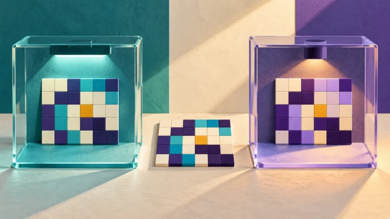 Conceptual tile puzzles in two different test frames rather than an actual benchmark task