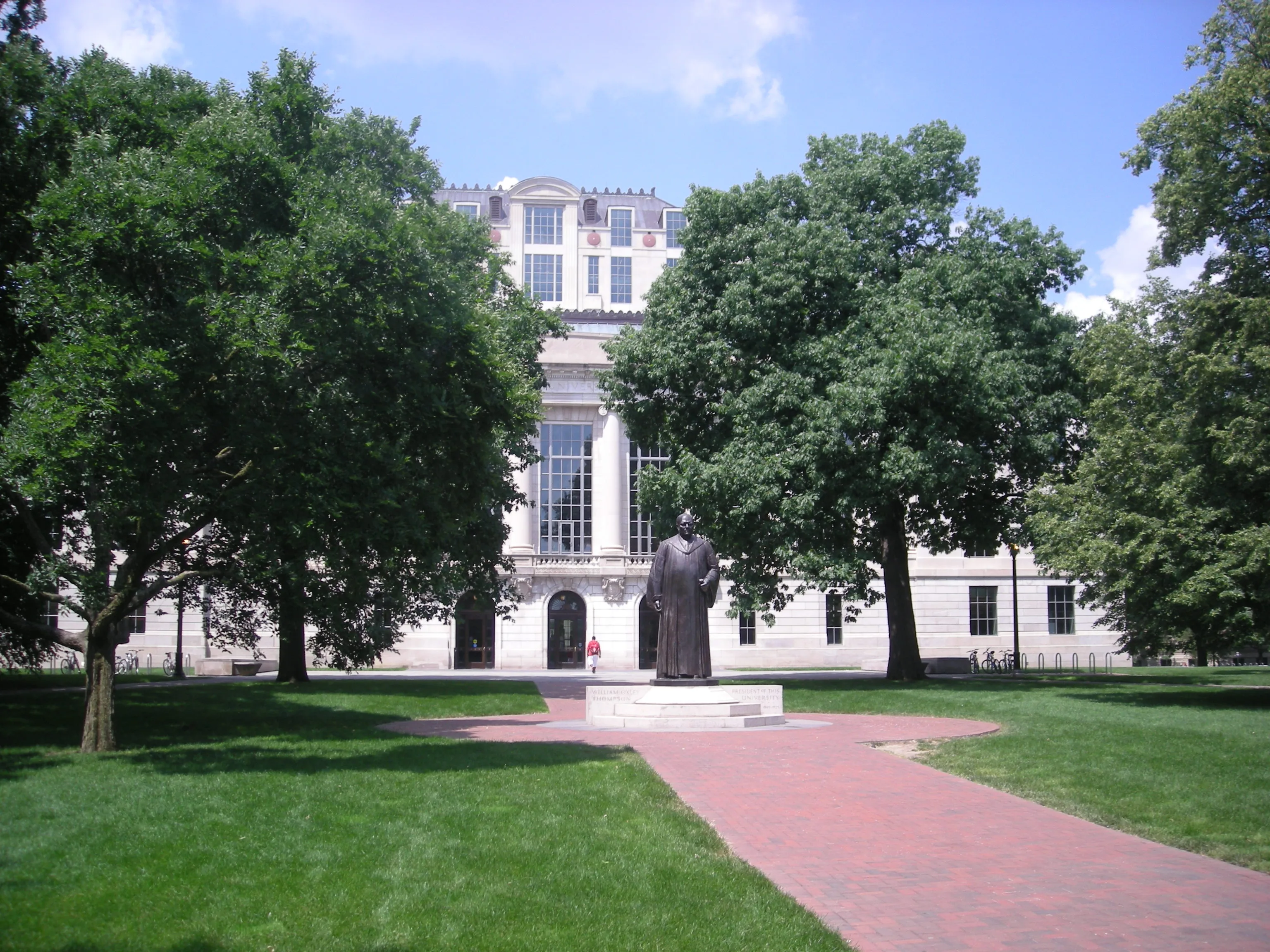 Thompson Library and the Oval at The Ohio State University