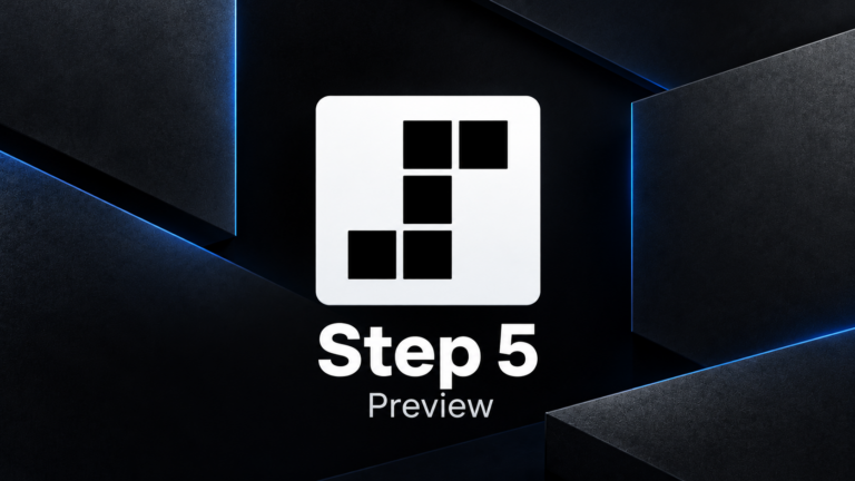 StepFun logo and Step 5 Preview text in a custom editorial illustration