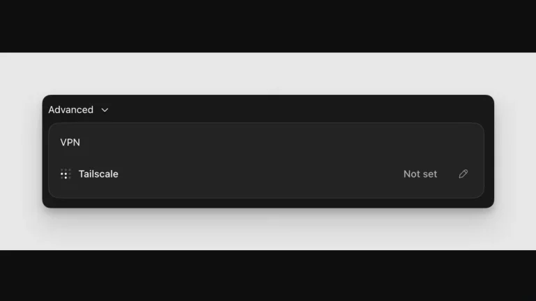 Codex Cloud VPN settings showing Tailscale as an available option